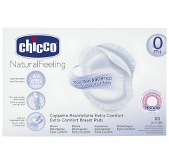 Imagen de Chicco Discos Absorbentes Natural Feeling +0m Discos absorbentes antibacterianos máxima seguridad y delicadeza 30 uds