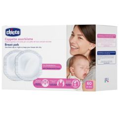 Imagen de Chicco Coppette Assorbilatte Discos de lactancia absorbentes ayudan a mantener la piel del pecho seca y protegida 60 uds