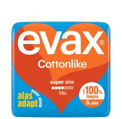Imagen de Evax Compresas Cottonlike Super Alas Compresas super con alas siéntete limpia y sin rastro de olor