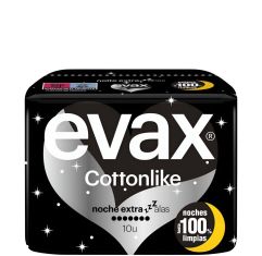 Imagen de Evax Cottonlike Noche Extra Alas Compresas Compresas de noche extra con alas