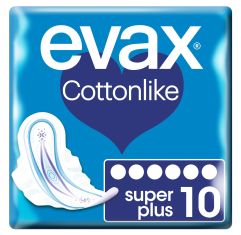 Imagen de Evax Compresas Cottonlike Super Plus Compresas con alas te ayudan a mantenerte totalmente limpia y sin rastro de olor