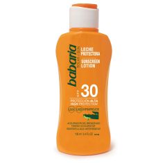 Imagen de Babaria Leche Protectora Spf 30 Leche solar resistente al agua aceleradora del bronceado con aloe vera