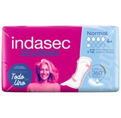 Imagen de Indasec Compresas Discreet Normal Compresas antifugas y antiolores con doble núcleo absorbente para pérdidas de orina