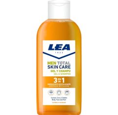 Imagen de Lea Men Total Skin Care Energizante Gel Y Champú 3 En 1 Gel de ducha y champú facial corporal y capilar revitalizante limpia y cuida con cafeína y guaraná 100 ml
