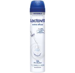 Imagen de Lactovit Invisible Extra Eficaz Desodorante Spray Desodorante 0% alcohol antiirritaciones actua contra sudor y mal olor ofreciendo 72 horas de larga duración