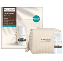 Imagen de Bella Aurora Cc Cream Crema Color Oil Free Spf 50+Neceser Gratis Crema hidratante con color antimanchas purifica regula y matifica la piel sin aceites 30 ml