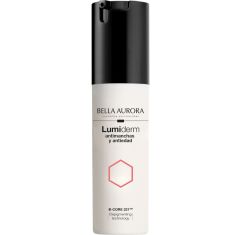 Imagen de Bella Aurora Lumiderm Antimanchas Y Antiedad 2 En 1 Serum-Crema Spf 20 Sérum y crema elimina manchas oscuras y unifica el tono limitando la formación de arrugas 30 ml