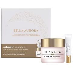 Imagen de Bella Aurora Splendor Sensiderm Crema+Splendor Ojos Contorno Gratis Pack regalo antiedad reparador regenera ilumina y protege para una piel más joven