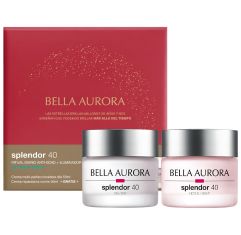 Imagen de Bella Aurora Splendor 40 Crema Día+Crema Noche Piel Mixta-Grasa Gratis Pack regalo de día y noche antiedad combate los signos de envejecimiento ofreciendo luminosidad a la piel