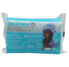 Imagen de Jalsosa Dog Sponge Esponja Con Champú Para Perros Esponja de baño con champú de un solo uso para perros con extracto de avena 10 uds