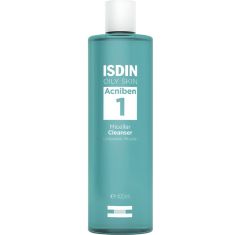 Imagen de Isdin Acniben 1 Oily Skin Micellar Cleanser Limpiador facial desmaquillante de textura suave reduce exceso de grasa matificando la piel 400 ml