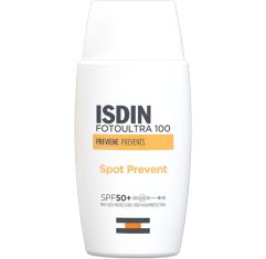 Imagen de Isdin Fotoultra 100 Spot Prevent Spf 50+ Protector solar facial de textura fluida y rápida absorción previene manchas solares 50 ml