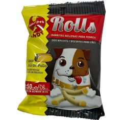 Imagen de Nutri-Pet Rolls Barritas Rellenas Para Perros Pollo Barritas rellenas para perros recompensa saludable 50 gr