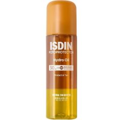 Isdin Hydro Oil Fotoprotector Spf 30 Protector solar corporal bifásico protege hidrata y potencia el bronceado natural de la piel 200 ml
