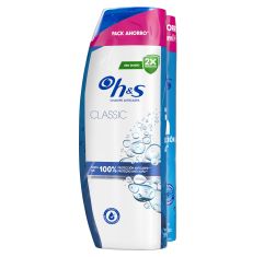 Imagen de H&S Classic Champú Anticaspa Duplo Pack Ahorro Champú anticaspa elimina el picor y la sequedad acabado bonito y saludable 72 horas 2x400 ml