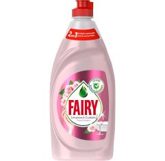 Fairy Lavavajillas Limpieza & Cuidado Rosa Y Satén Lavavajillas a mano con formulación especializada para el cuidado de la piel