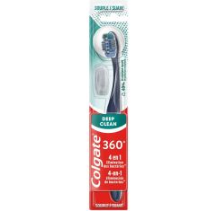 Imagen de Colgate Cepillo Dental Deep Clean 360º 4 En 1 Suave Cepillo de dientes limpieza profunda elimina bacterias placa y manchas superficiales