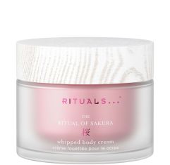 Imagen de Rituals The Ritual Of Sakura Whipped Body Cream Crema corporal hidratante de textura batida y no grasa ofrece piel suave con aroma a flor de cerezo y leche de arroz