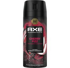 Imagen de Axe Cherry Fizz Desodorante Spray Desodorante antitranspirante ofrece 72 horas de protección con aroma que huele de lujo