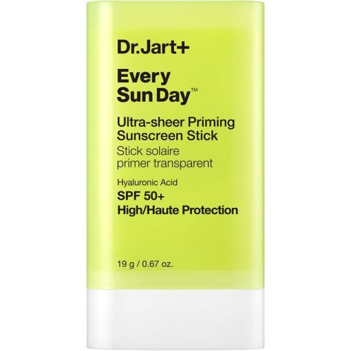 Dr.Jart+ Evey Sun Day Ultra-Sheer Priming Sunscreen Stick Spf 50+ Stick solar facial de textura ligera ofrece hidratación intensa mejorando la textura y reduciendo brillos 19 gr