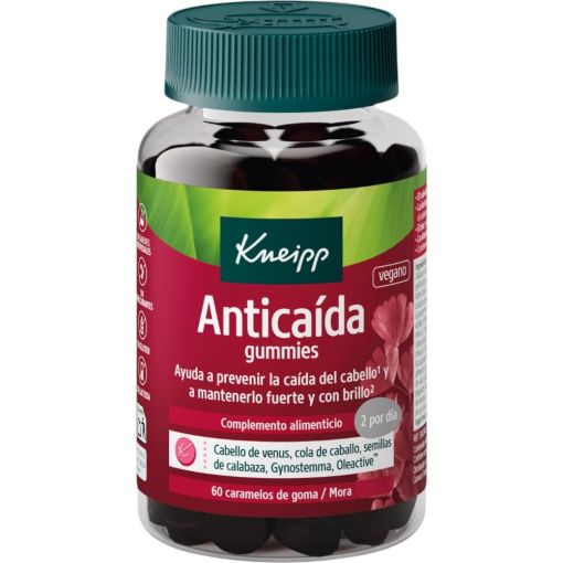 Kneipp Anticaída Gummies Complemento Alimenticio Complemento alimenticio ayudan a mantener la salud del cabello y las uñas 60 uds