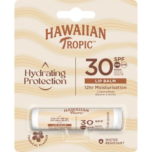 Hawaiian Tropic Hydrating Protection Lip Balm Spf 30 Protector solar labial hidrata y protege reduciendo las posibilidades de producirse grietas ampollas y quemaduras solares