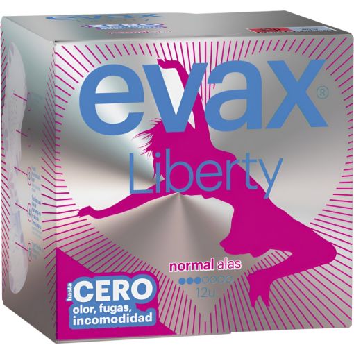 Evax Compresas Liberty Normal Alas Compresas normales con alas flexibilidad y absorción extraordinaria 12 uds