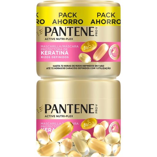 Pantene Pro-V Pro-V Nutri-Plex Rizos Mascarilla Pack Ahorro Mascarilla capilar hidratante y nutritiva doma define tus rizos hasta 72 horas de duraci&oacute;n 2x300ml