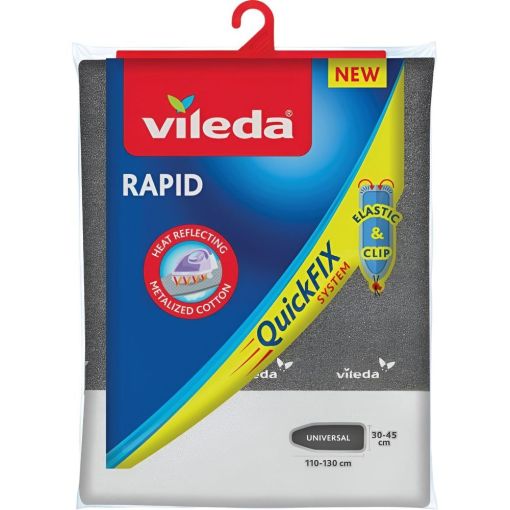 Vileda Funda Para Plancha Rapid Quickfix System Funda universal para plancha planchado m&aacute;s r&aacute;pido y f&aacute;cil