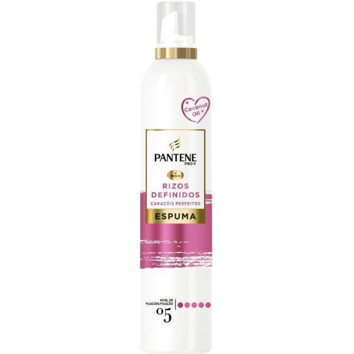 Pantene Pro-V Rizos Definidos Espuma N&ordm;5 Espuma capilar fijadora y nutritiva ofrece definici&oacute;n brillo protecci&oacute;n y cuidado intenso para cabello rizado