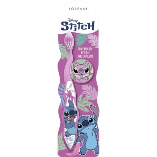 Disney Stitch Cepillo Dental Con Capuchón Cepillo de dientes infantil con capuchón y mango ergonómico para una limpieza eficaz y delicada