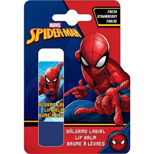 Marvel Spider-Man B&aacute;lsamo Labial B&aacute;lsamo labial con sabor a fresa cuida la correcta hidrataci&oacute;n de los labios
