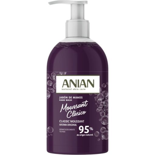 Anian Moussant Clásico Jabón De Manos Jabón de manos con aroma tradicional efecto evocador 95% de origen natural 500 ml