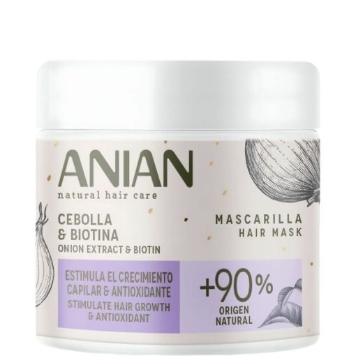 Anian Cebolla & Biotina Mascarilla Mascarilla estimula el crecimiento y fortalece el cabello evitando la rotura 350 ml