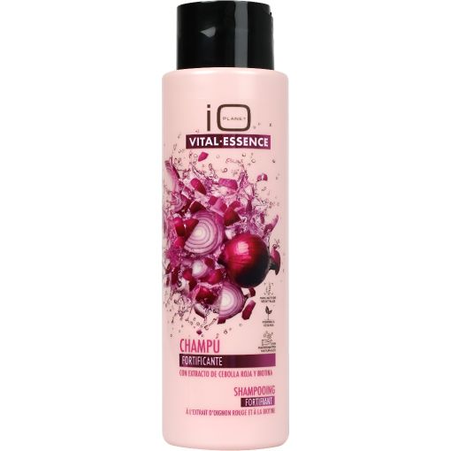 Io Planet Vital Essence Champú Fortificante Champú con extracto de cebolla roja y biotina para cabellos débiles o con tendencia a la caída 500 ml