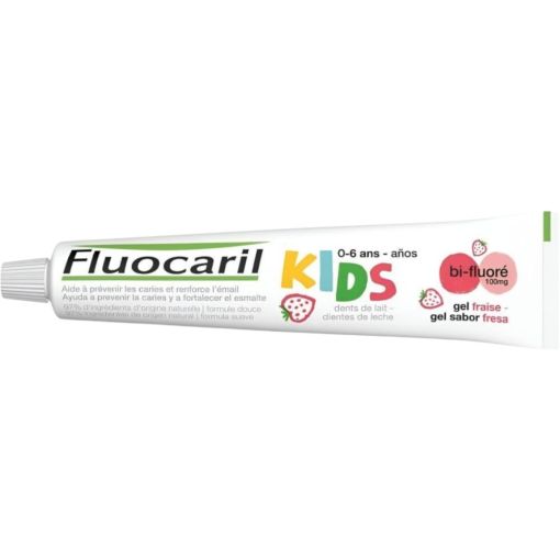 Fluocaril Kids Pasta Dentífrica 0-6 Años Pasta de dientes con flúor para dientes de leche sabor fresa 50 ml