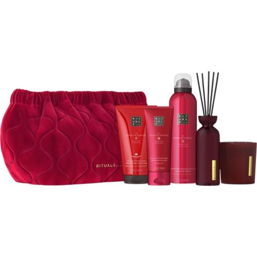 Rituals The Ritual Of Ayurveda Estuche Rutina de baño relajante y equilibrante ideal para regalar con aroma a rosa de la india y aceite de almendra dulce