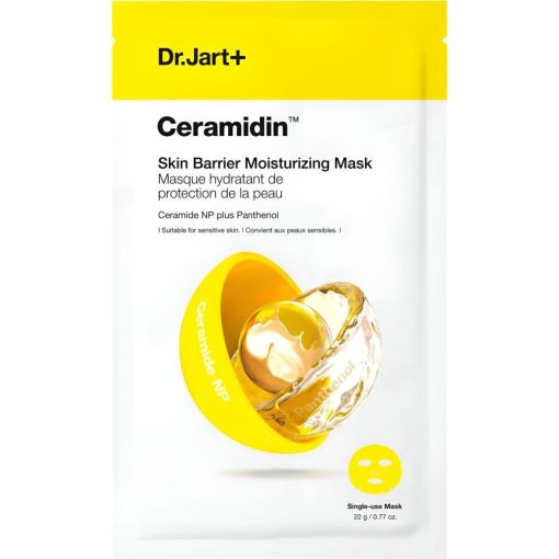 Dr.Jart+ Ceramidin Skin Barrier Moisturizing Mask Mascarilla de tela hidratante restaura la hidratación aliviando la tirantez para piel suave y tersa 1 ud