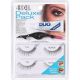 Ardell Pestañas Postizas Duo Deluxe 110 Black Set Set de pestañas postizas con pegamento y aplicador resistente al agua perfecto para viajar 4 uds