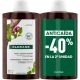 Klorane Anticaída Champú Fortificante & Estimulante Formato Especial Champú anticaída fortificante ayuda a estimular el crecimiento para cabello debilitado con extractos vegetales 2x400 ml