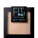 Maybelline Fit Me! Matte + Poreless Polvos Polvos compactos matificantes afina poros hasta 12 horas para acabado sin brillos