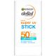 Delial Super Uv Stick Vitamina E Spf 50+ Protector solar resistente al agua no pegajoso ni graso ofrece hidratación intensa y efecto antioxidante