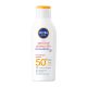 Nivea Sun Sensitive Protección Inmediata Antialergias Spf 50+ Leche solar sin perfume resistente al agua reduce el riesgo de alergias 200 ml