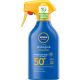 Nivea Sun Protege & Hidrata Spray Spf 50+ Protector solar corporal contra quemaduras solares y el envejecimiento prematuro 48 horas 270 ml