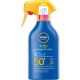 Nivea Sun Kids Protege & Cuida 5 En 1 Spray Spf 50+ Protector solar corporal y facial infantil resistente al agua para una hidratación duradera 270 ml