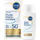 Nivea Sun Fluido Diario Invisible Spf 50+ Fluido solar facial de textura ultraligera y no grasa ofrece protección inmediata ideal para uso diario 40 ml