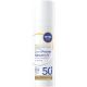 Nivea Sun 2 En 1 Primer Sérum Uv Diario Spf 50+ Sérum protector ligero protege del envejecimiento prematuro de la piel con poder antioxidante 30 ml