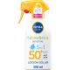 Nivea Sun Babies & Kids Sensitive Loción Solar 5 En 1 Spf 50+ Spray solar infantil corporal muy resistente al agua reduce el riesgo de alergias solares 250 ml