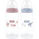Nuk Biberón First Choice Talla M +3m Biberón de boca ancha con sistema anticólicos y de temperatura 300 ml 1 ud