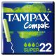 Tampax Compak Tampones 22 uds super
